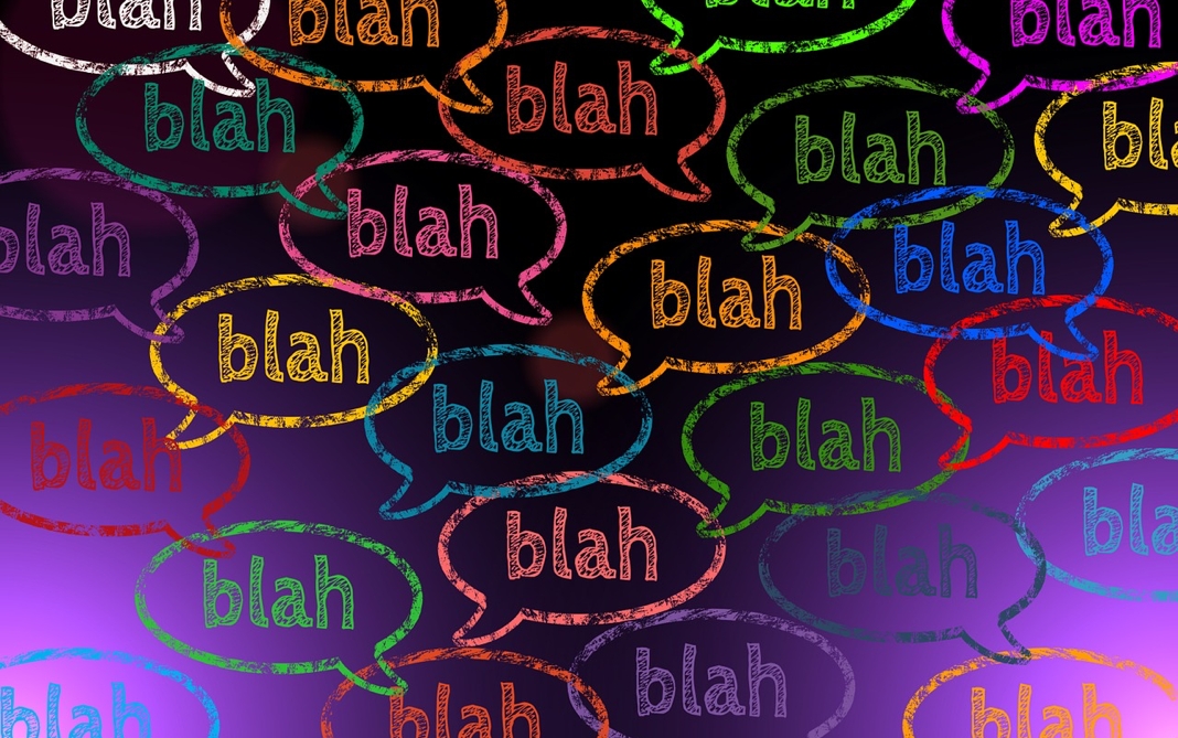 'blah blah blah'